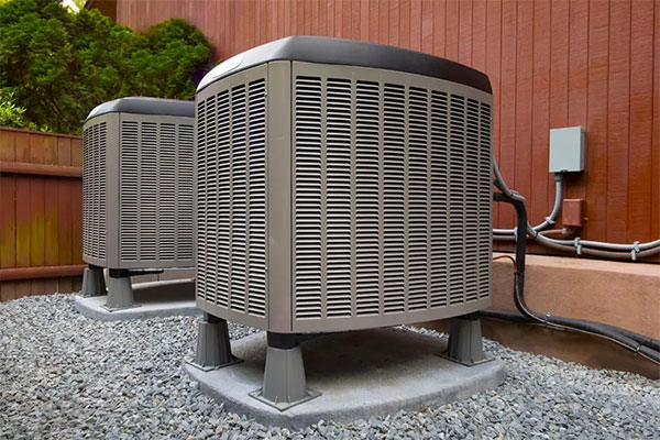 HVAC units installed outside home